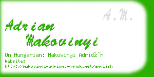 adrian makovinyi business card